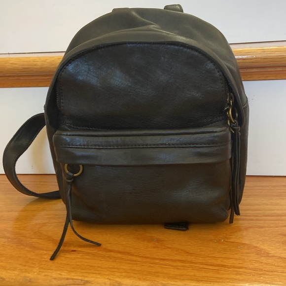 NWT Madewell Small Lorimer Backpack Black Leather - Picture 4 of 12